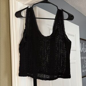 Elegant Black Knit Women's Top